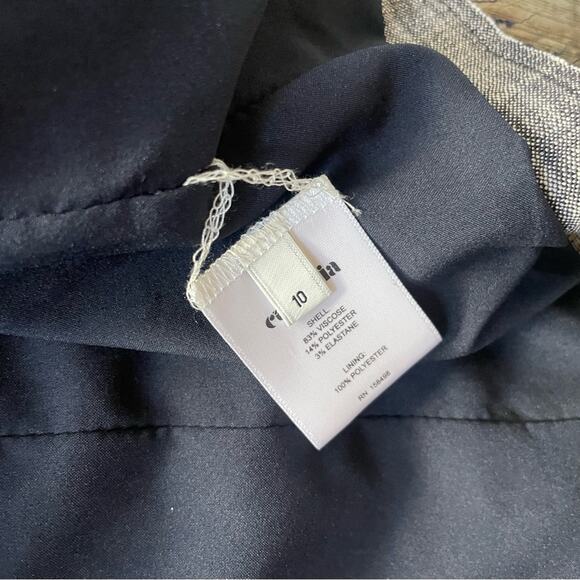 cult gaia evie structured raw edge blazer + ova high waist front slit shorts set - Picture 12 of 13